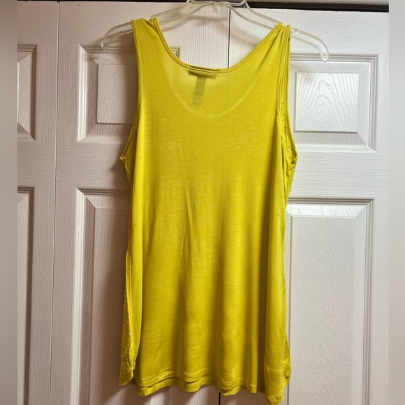 INC Yellow Studded Tank Top with Front Pocket-Size XL.fits large size perfectly - Picture 6 of 7